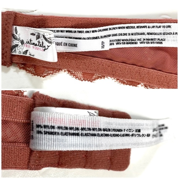 FREE People Intimates Galloon Lace Halter Bra in Coral Size XS #GB975119105 - Picture 6 of 8